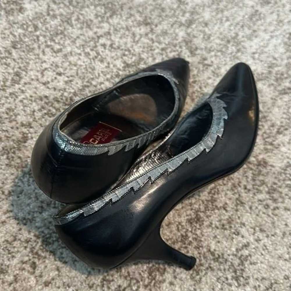 Carel Paris Black Pointed-Toe Pumps 6.5 - image 3