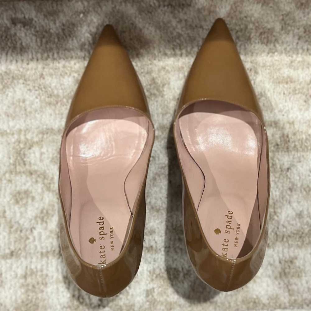 Kate Spade Camel Patent Leather Pointed Pumps - image 9