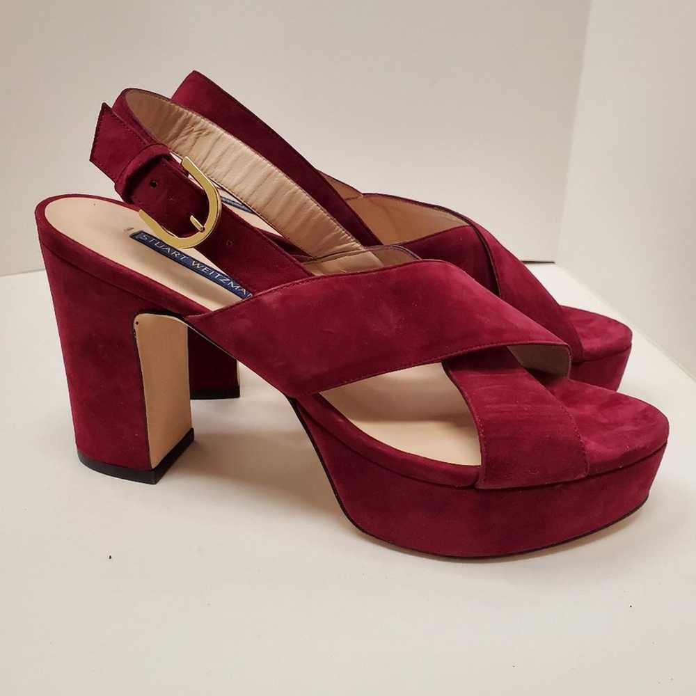 STUART WEITZMAN Jerry Suede Heeled Sandals Size 9… - image 7