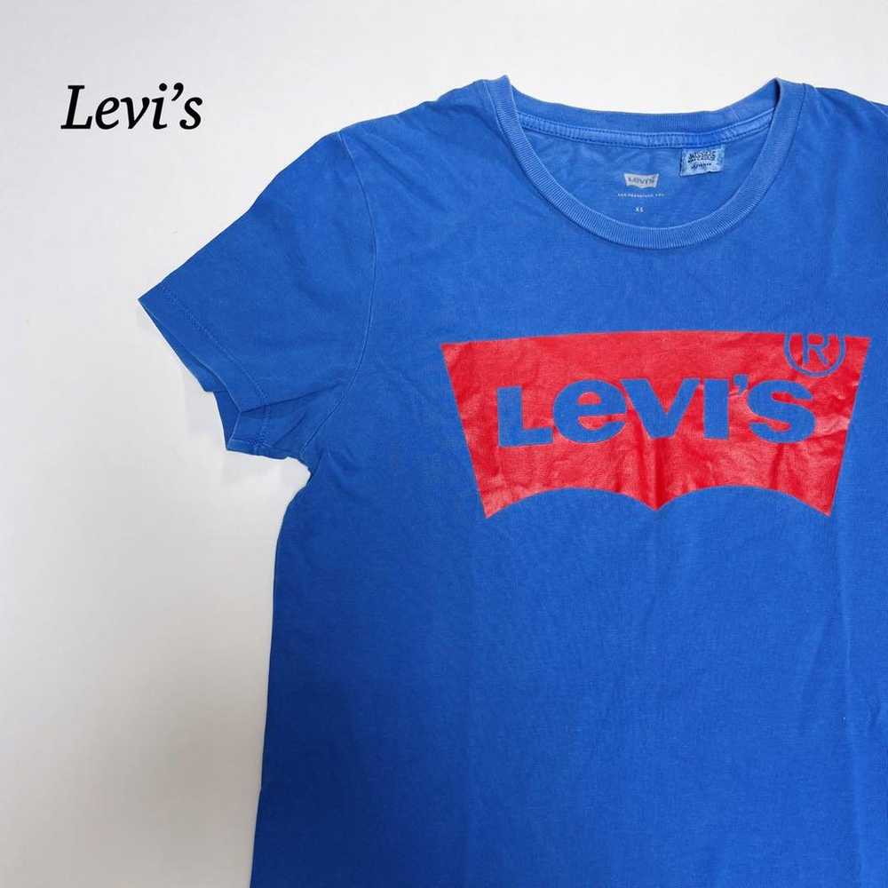 【Levi's】T-shirt Blue 【XS】Print logo Levi's Blue - image 1