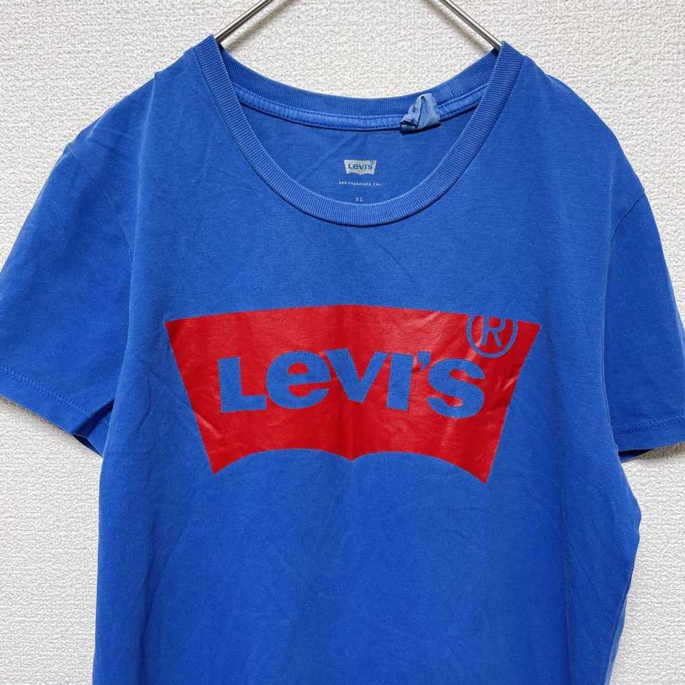 【Levi's】T-shirt Blue 【XS】Print logo Levi's Blue - image 2