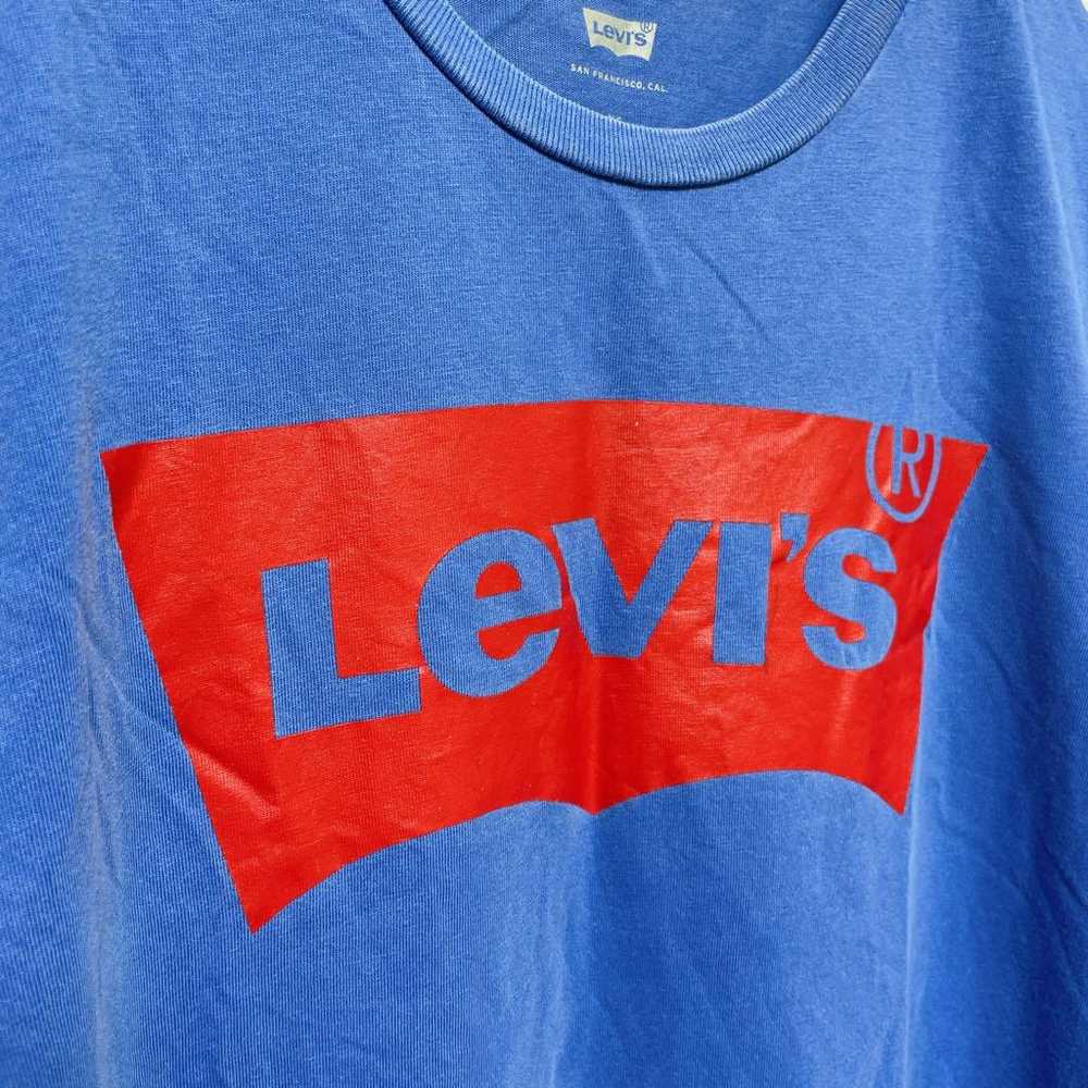 【Levi's】T-shirt Blue 【XS】Print logo Levi's Blue - image 3