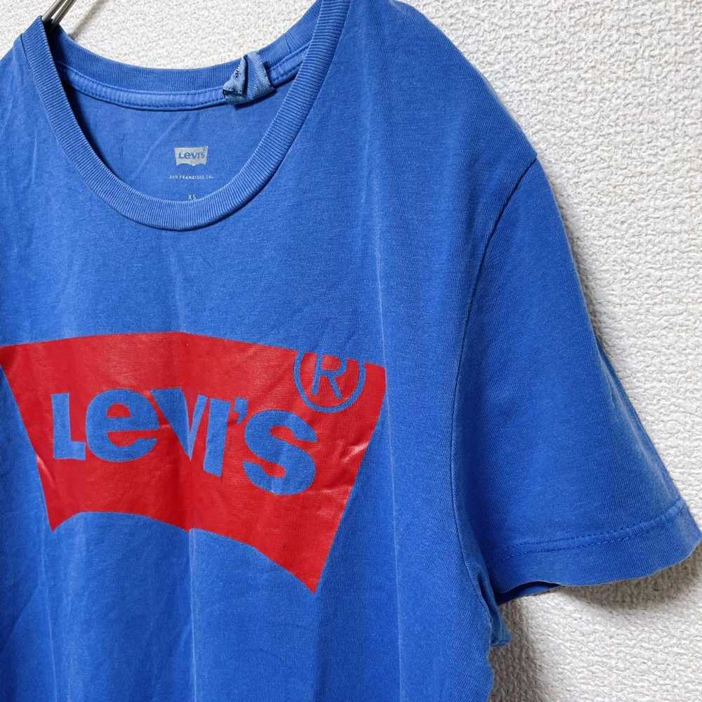 【Levi's】T-shirt Blue 【XS】Print logo Levi's Blue - image 4