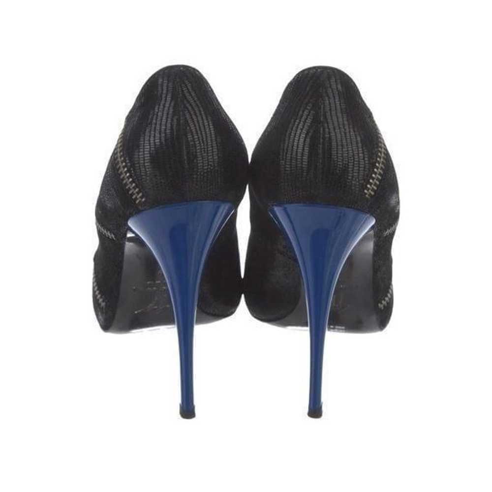 Giuseppe Zanotti Scale Black Exposed Zipper Pumps… - image 7