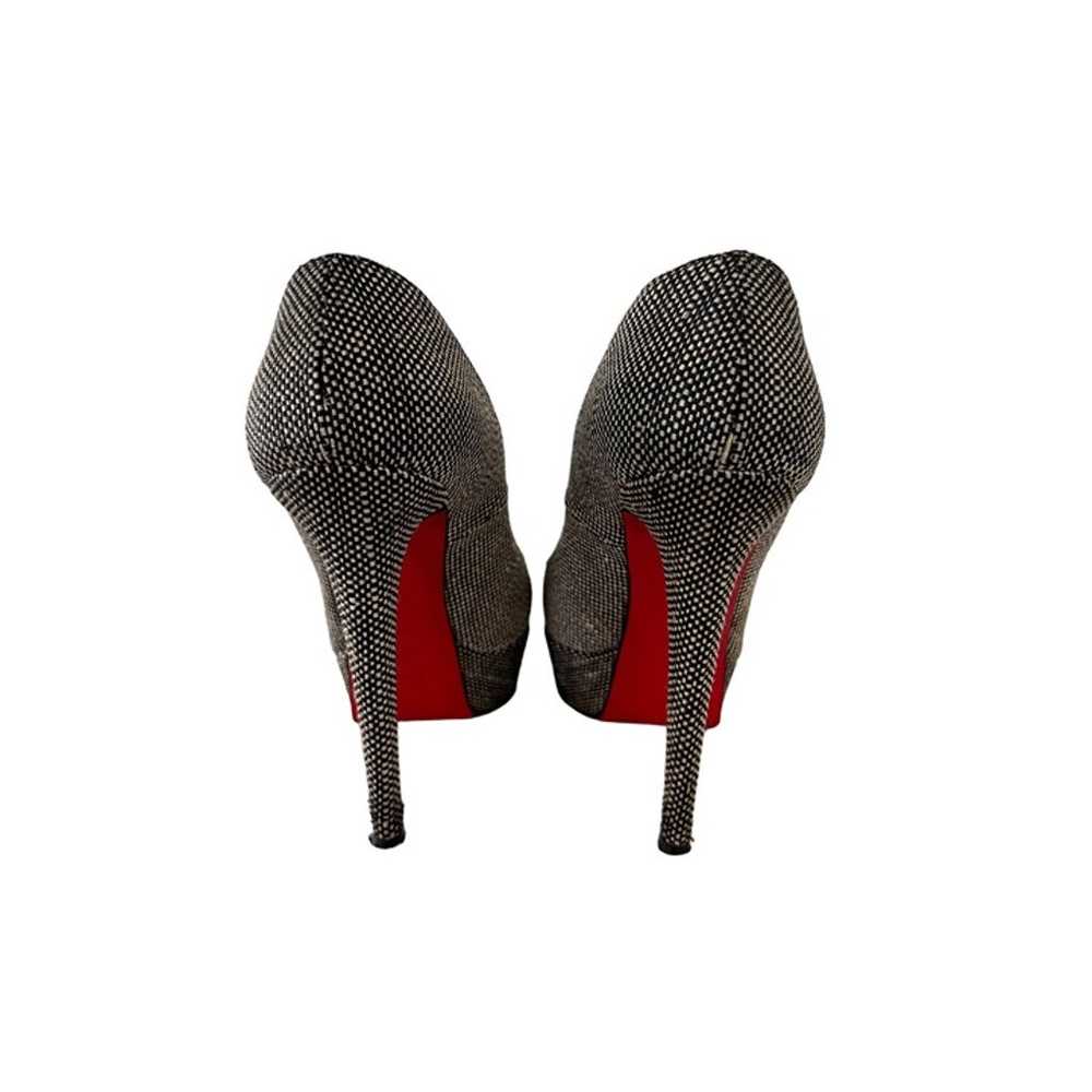 CHRISTIAN LOUBOUTIN Tweed Roundtoe Platform Pumps… - image 3