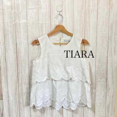 TIARA sleeveless blouse with lace, frills, and ti… - image 1