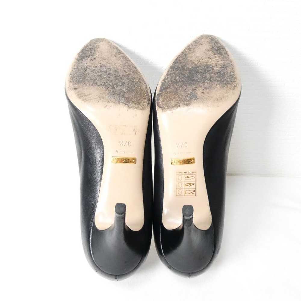 Almost new GUCCI leather 2WAY pumps with ribbon a… - image 8