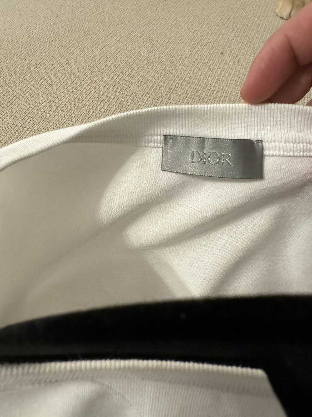 Dior Dior Homme White Logo Embroidered Cotton T-S… - image 2