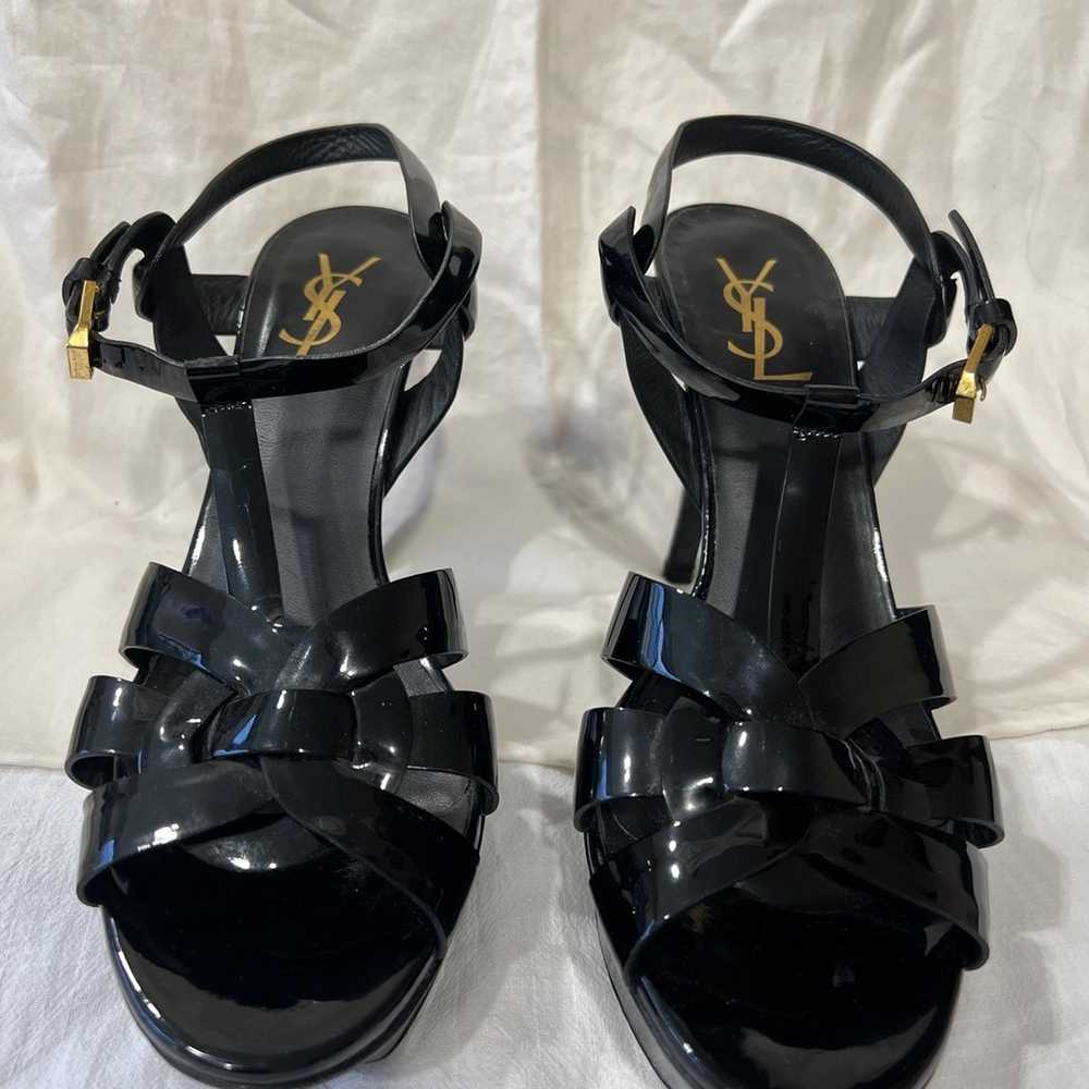 YSL(Saint Laurent) Black Triubute T Strap Heels P… - image 2