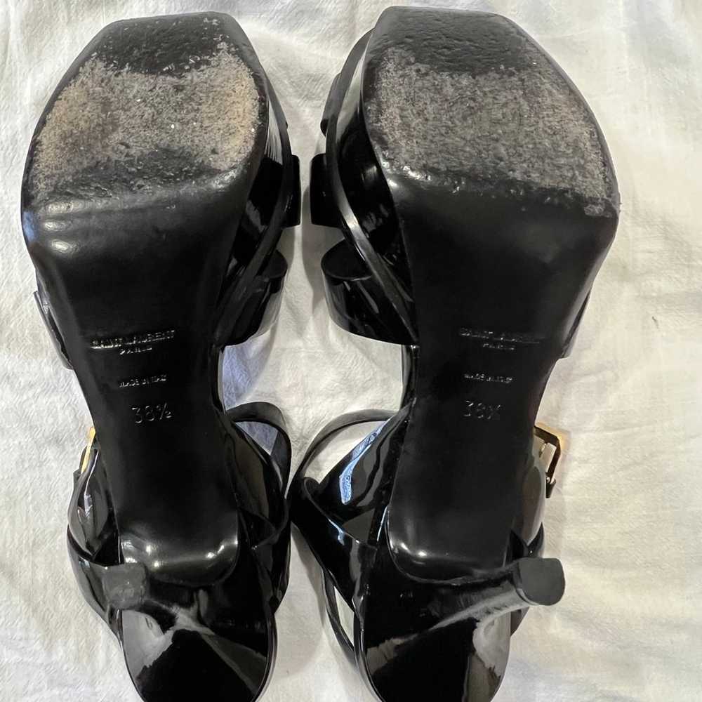 YSL(Saint Laurent) Black Triubute T Strap Heels P… - image 7