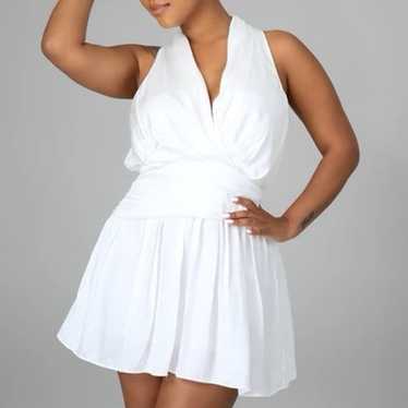 Do+Be White Silk Dress