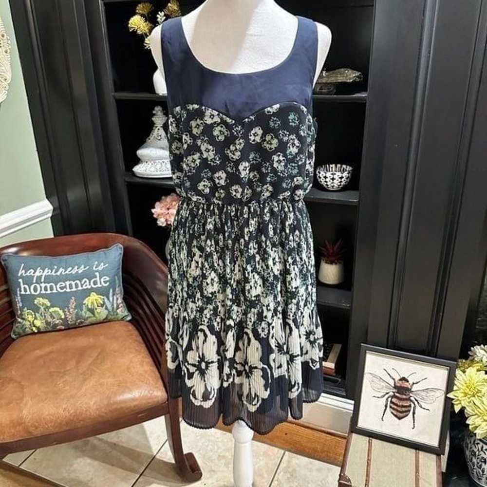 Max Studio Blue Floral Dress Size Small - image 1