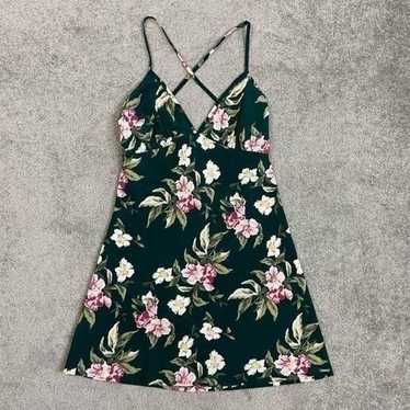 Volcom Women’s Small Green Floral Sleeveless Skat… - image 1