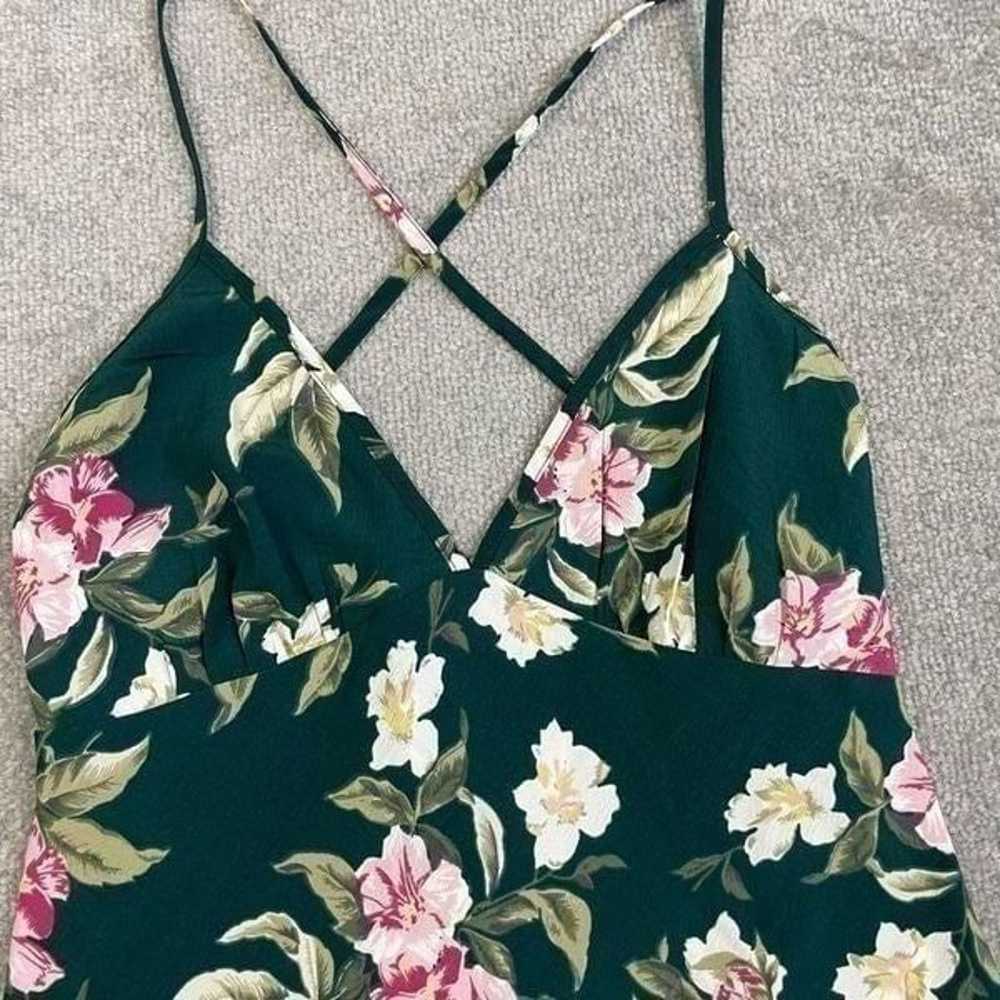 Volcom Women’s Small Green Floral Sleeveless Skat… - image 2