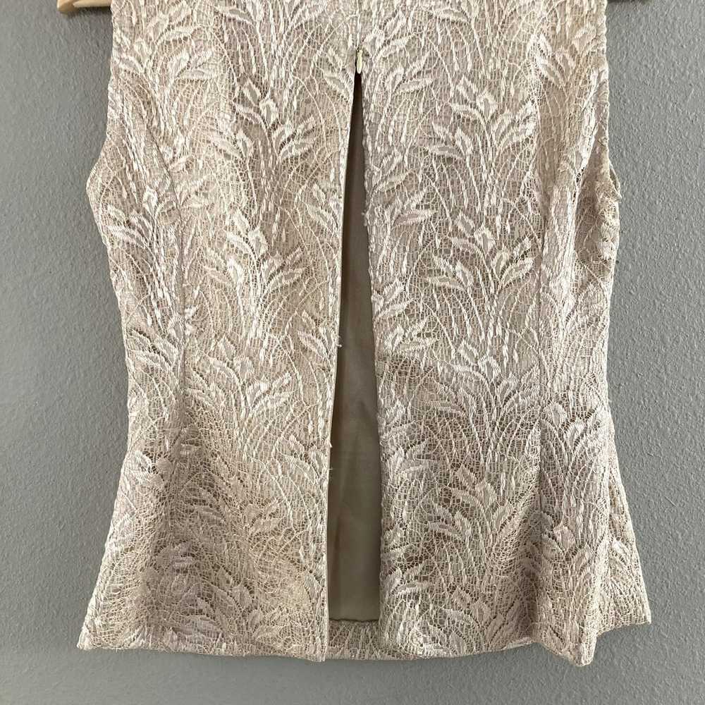 Lord & Taylor Lace Overlay Sleeveless Shell - Vin… - image 6