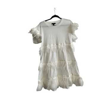 J.Crew Tiered dress With Feathers Size S