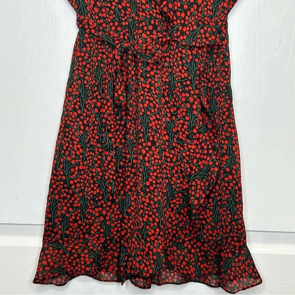 Bardot Cherry Print Faux Wrap Dress * Red / Black… - image 7