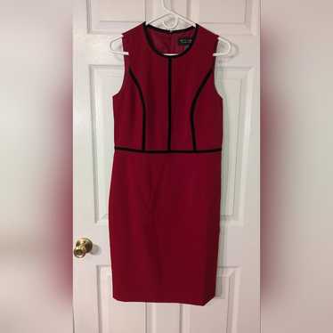 Black Label Evan Picone Red Sleeveless Dress