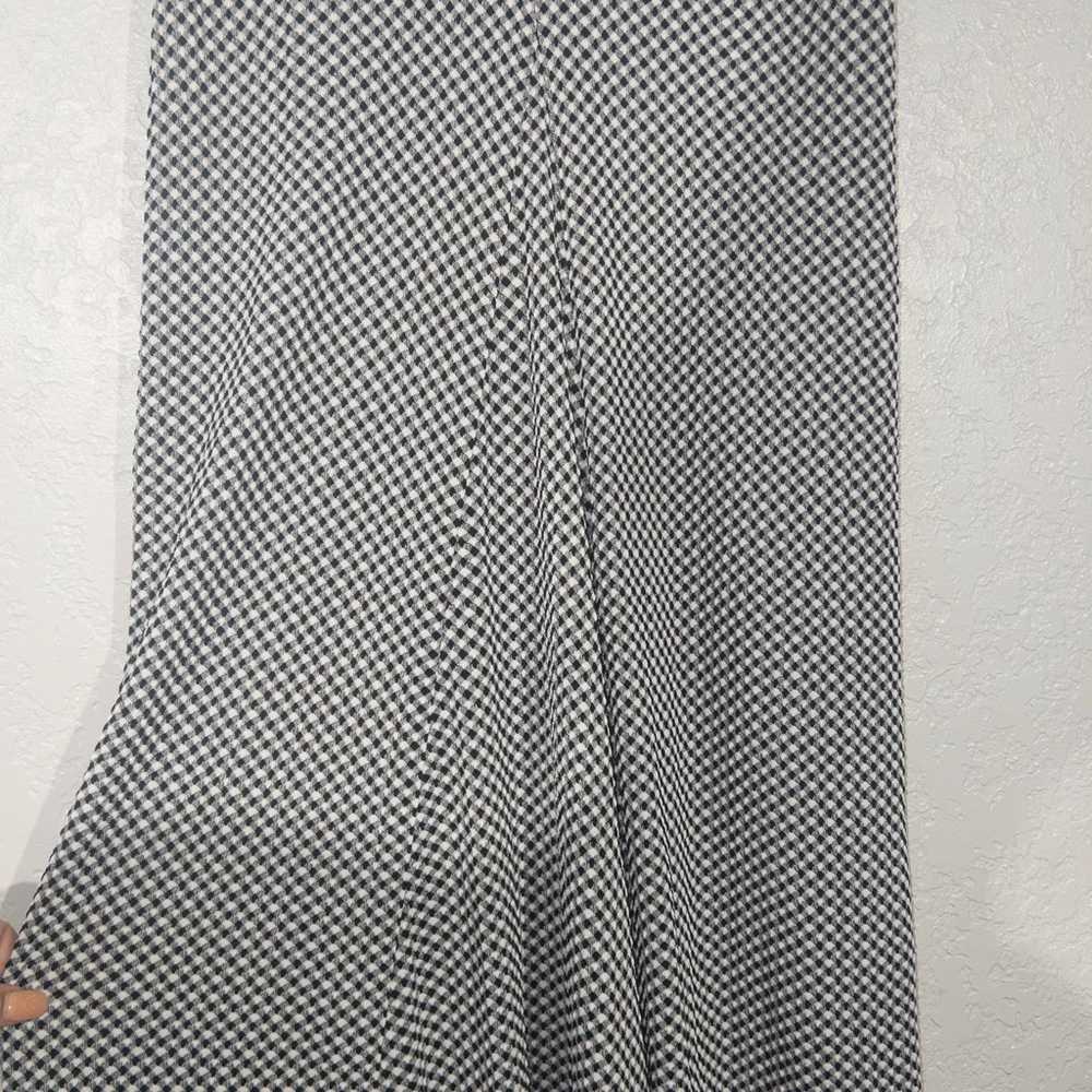 Zara Black & White Checkered Midi Dress Size Medi… - image 5