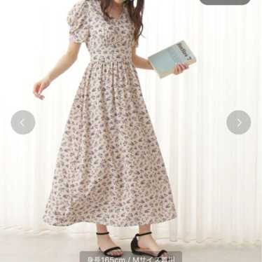 N Natural Beauty Basic Puff Sleeve Floral Dress