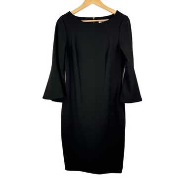 Calvin Klein Scuba bell sleeve sheath dress black