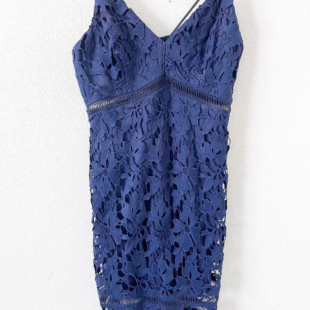 ASTR The Label Navy Blue Lace Bodycon Dress - image 4