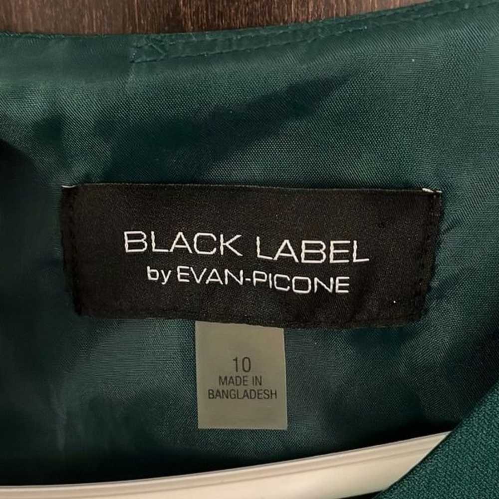 Black Label by Evan Picone Green Sleeveless Sheat… - image 3