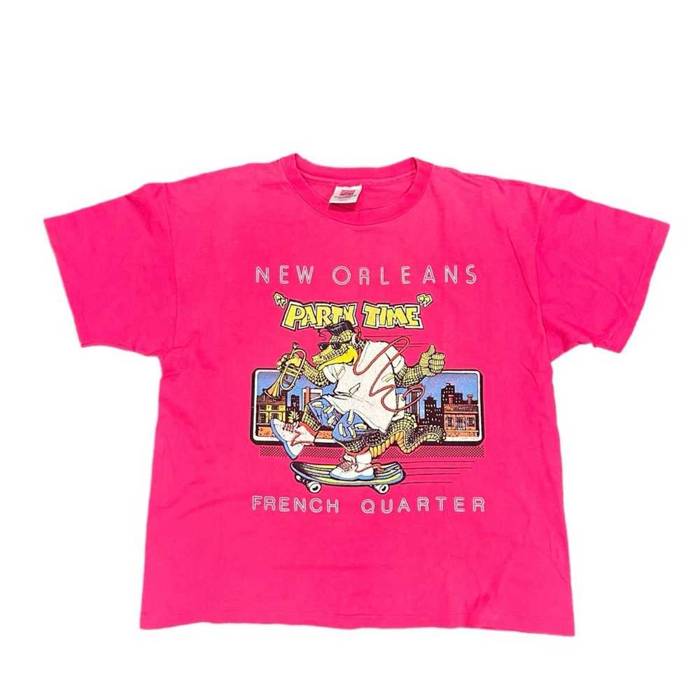 Vintage 80s Hanes New Orleans French Quarter Part… - image 2