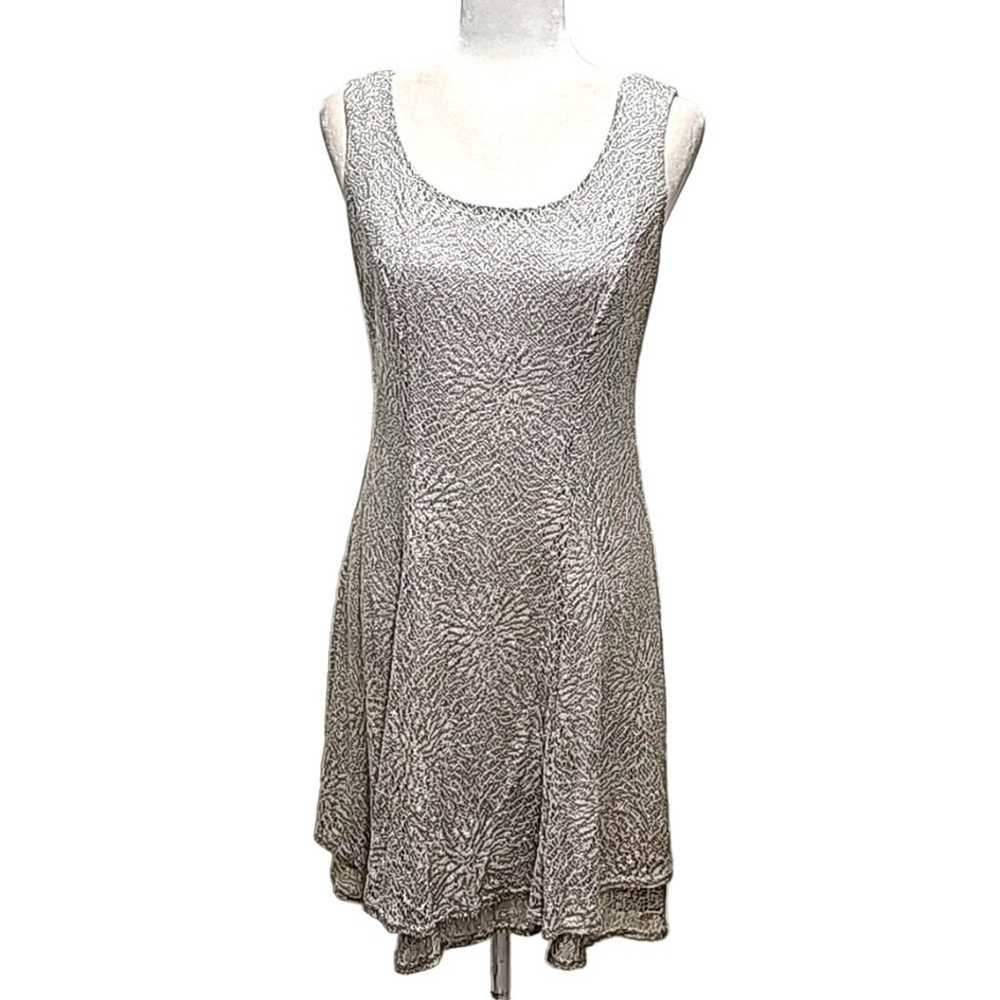 S. L. Fashions Womens Two Layer Silver w/Metalic … - image 1