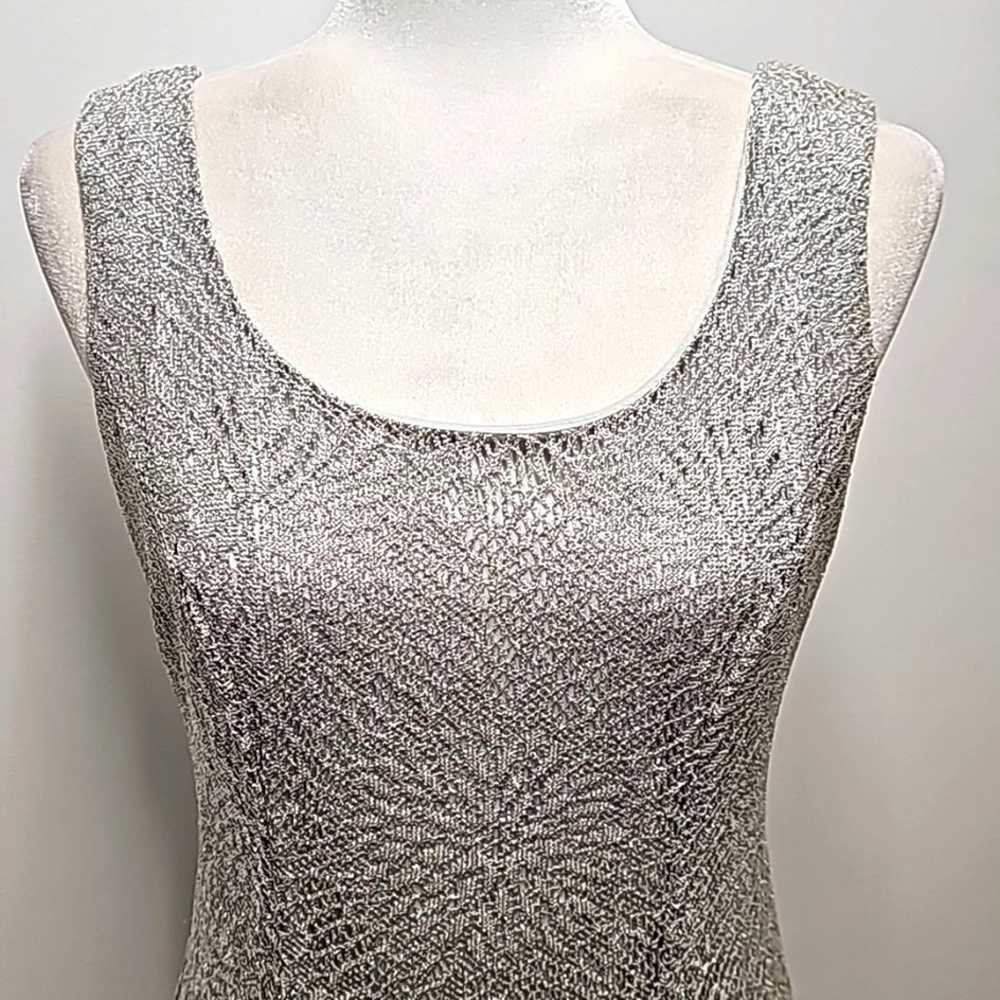 S. L. Fashions Womens Two Layer Silver w/Metalic … - image 2