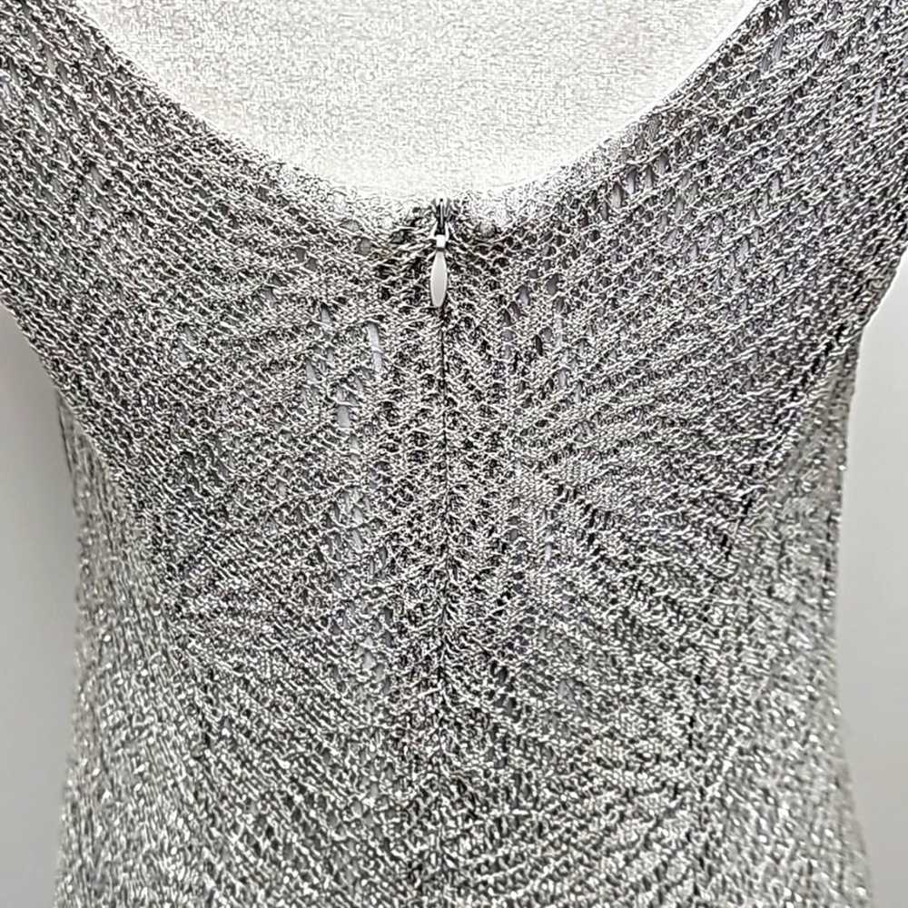 S. L. Fashions Womens Two Layer Silver w/Metalic … - image 5