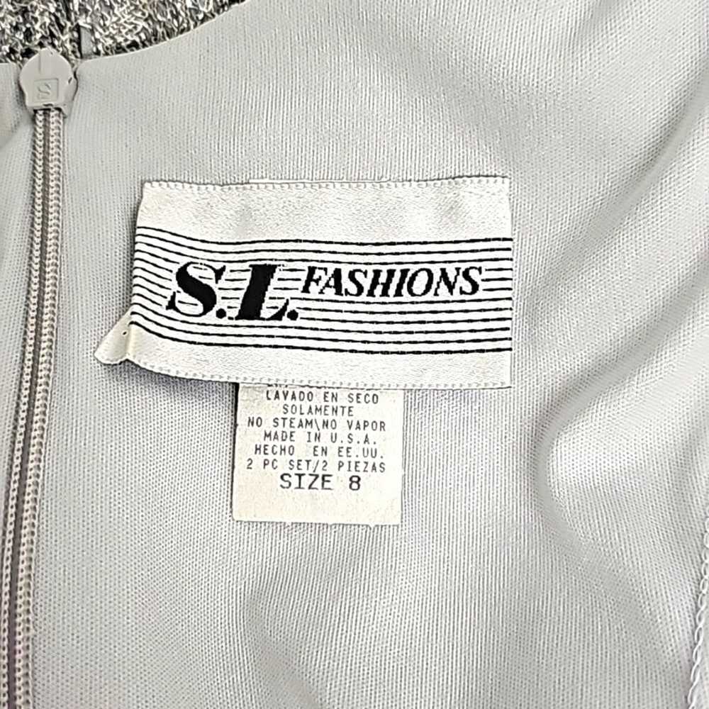 S. L. Fashions Womens Two Layer Silver w/Metalic … - image 8