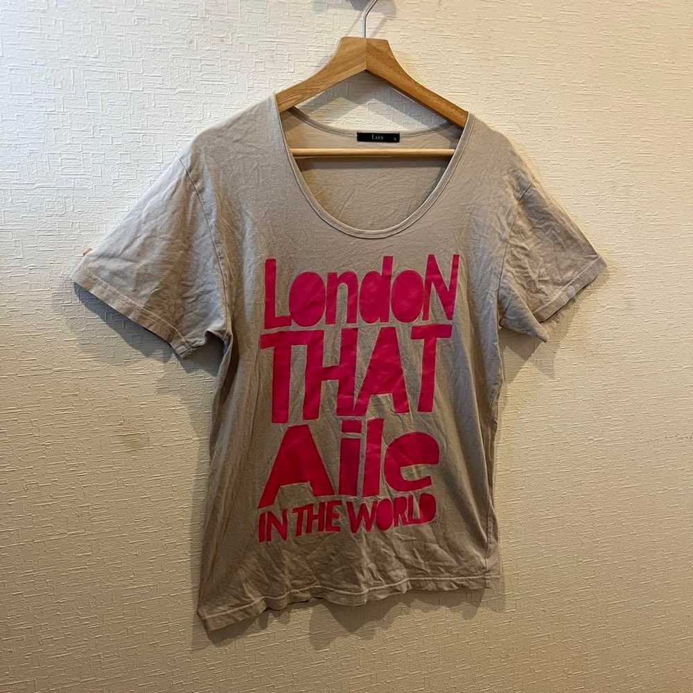 【Lucy】Women's Short-Sleeve T-shirt Gray with Pink… - image 5