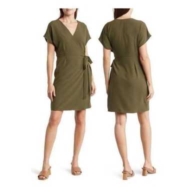 Bobeau Crepe Wrap Dress - image 1