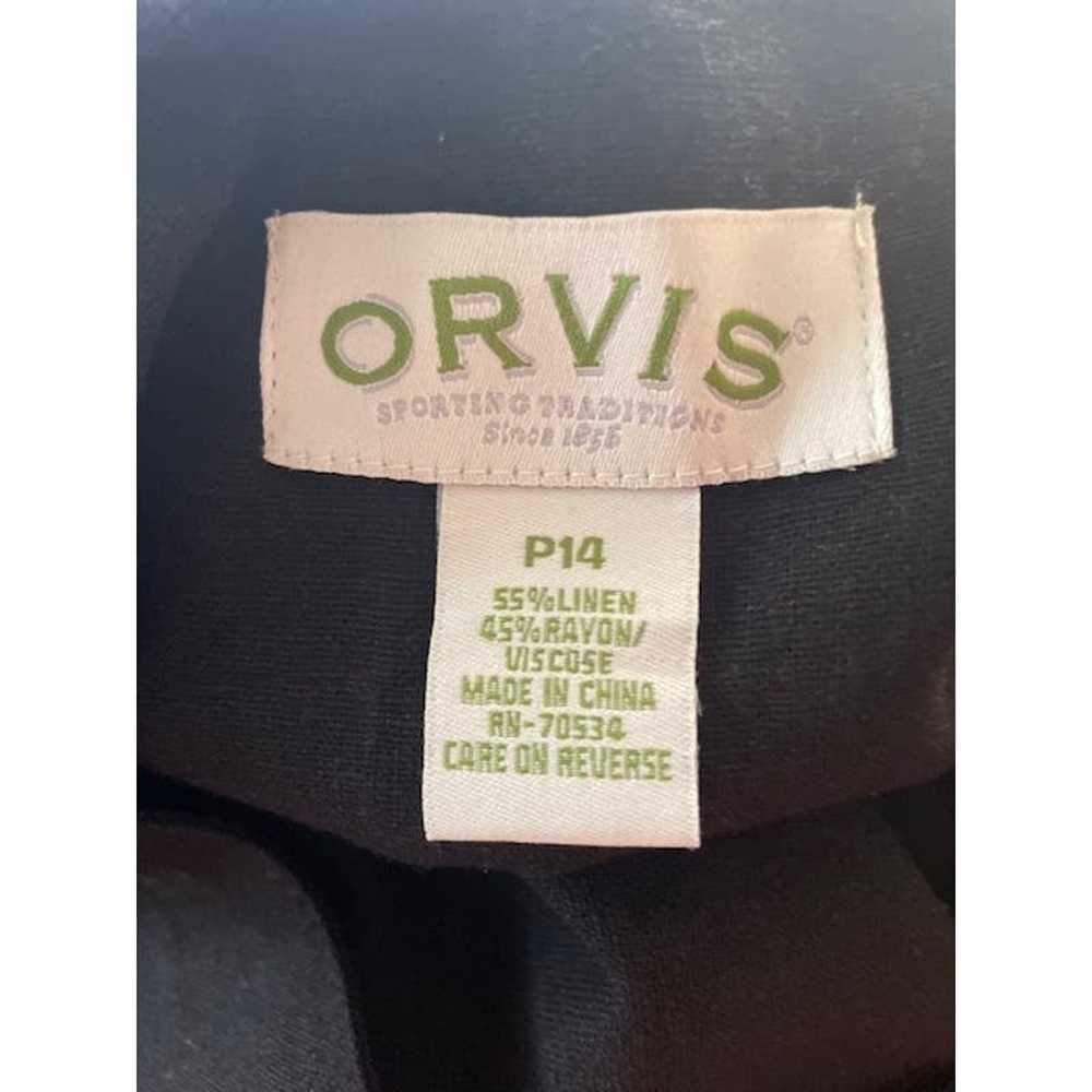 NWOT Orvis Size 14 Dress Black Linen Blend Button… - image 4