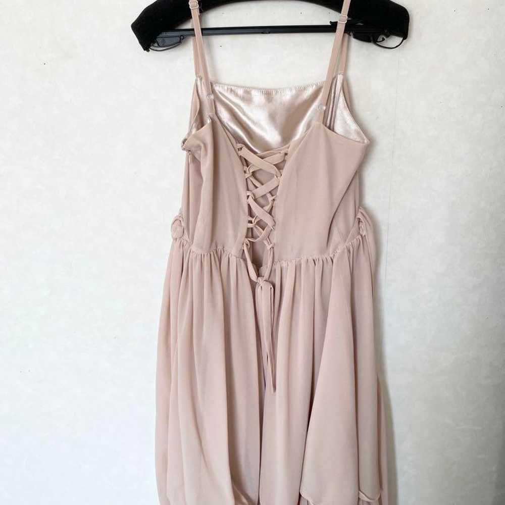 Party dress in pink beige. - image 2