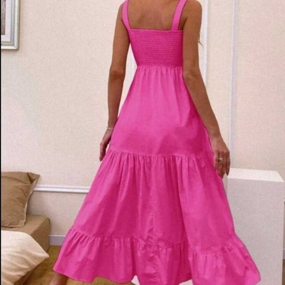 Hot Pink Maxi Dress L - image 2