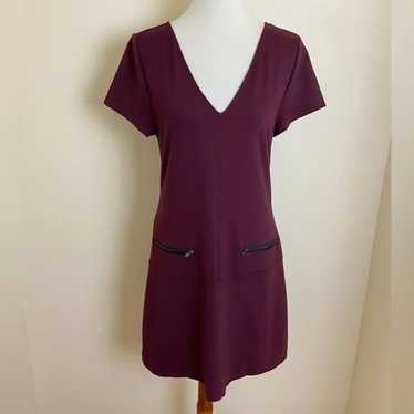 Sanctuary Burgundy Ponte Mini Dress