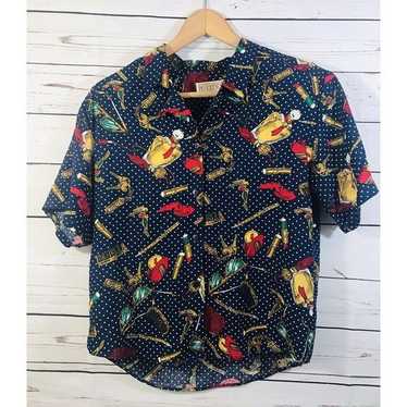 Pendleton Womens Blouse Sz 6 Petite Short Sleeve … - image 1