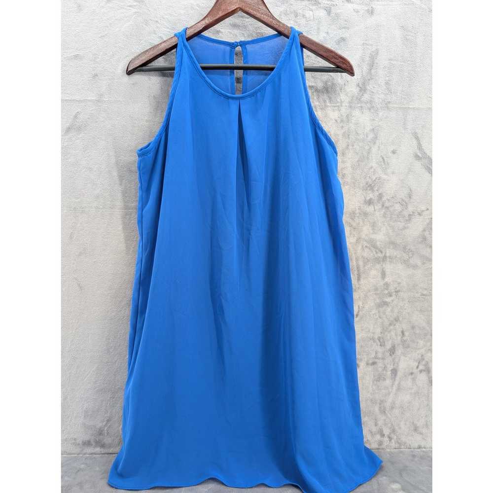 By & By ocean blue sheer dress Large with a lining - image 1