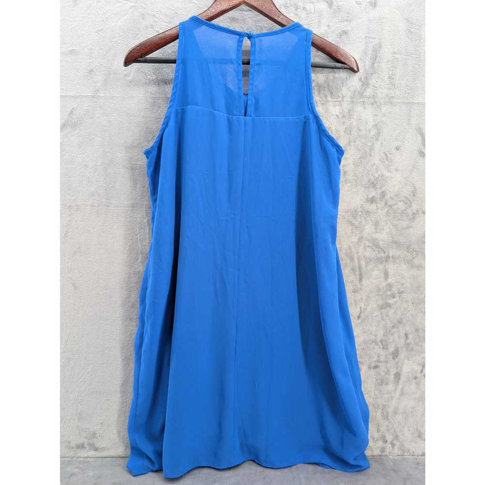 By & By ocean blue sheer dress Large with a lining - image 3