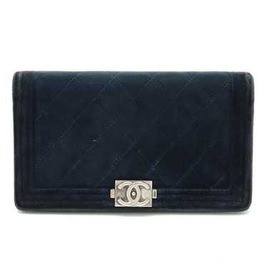 Chanel Chanel Chanel Boy Matelasse Velour Long Wal