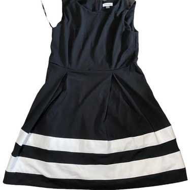 Calvin Klein black and white knee length dress