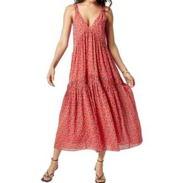 Joie Bondi Maxi Daytime Red Pink Print Sundress