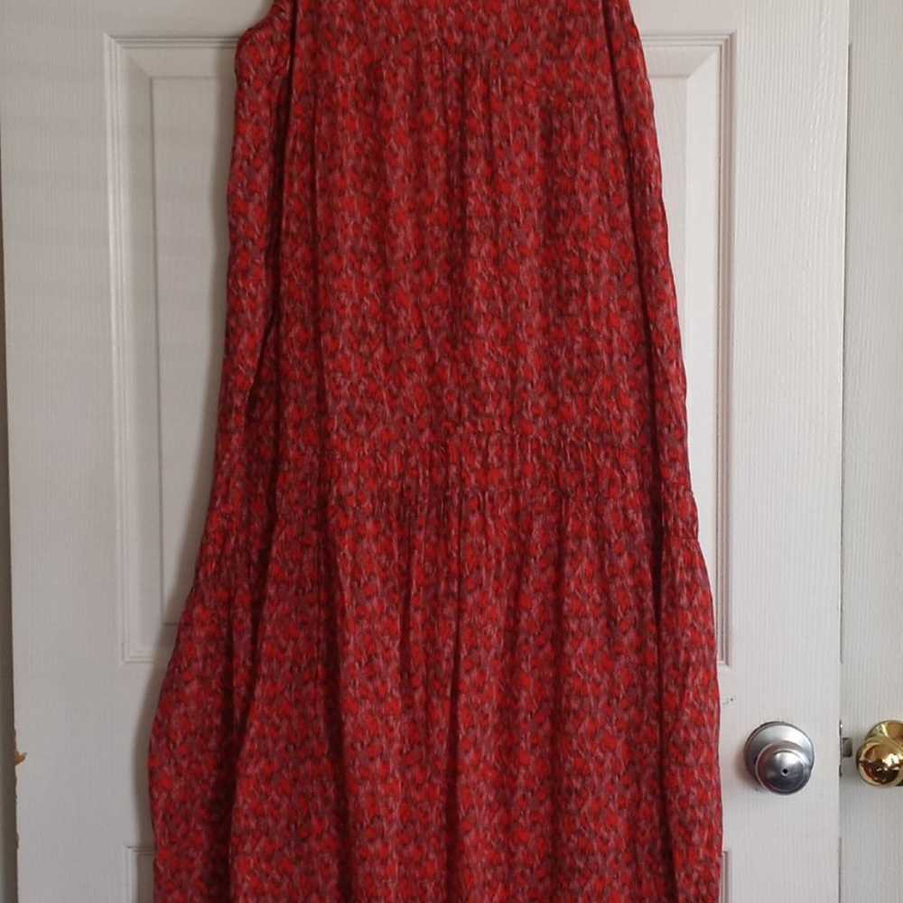 Joie Bondi Maxi Daytime Red Pink Print Sundress - image 3