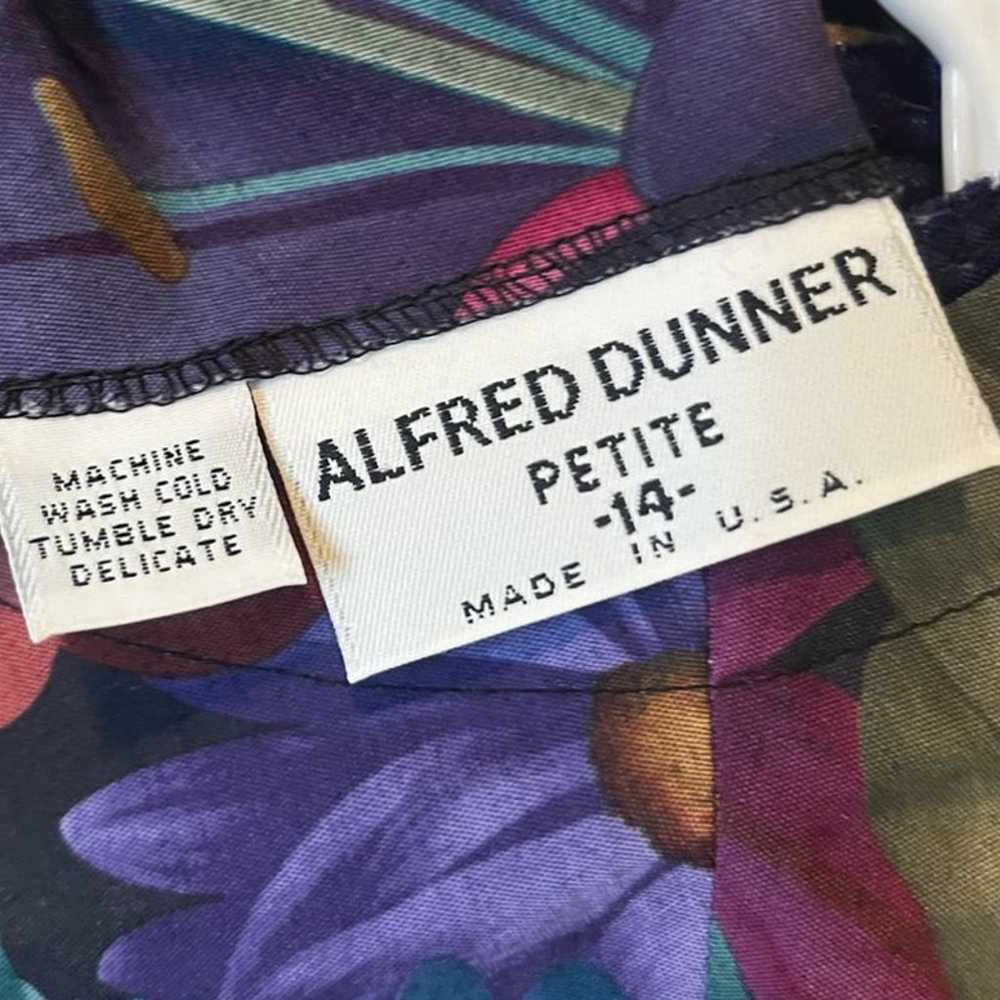 Vintage 90s Alfred Dunner Petite Floral Blue Purp… - image 5