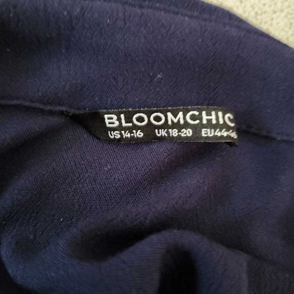 BloomChic Dark Blue Size U.S.14-16 Maxi Button Fr… - image 3