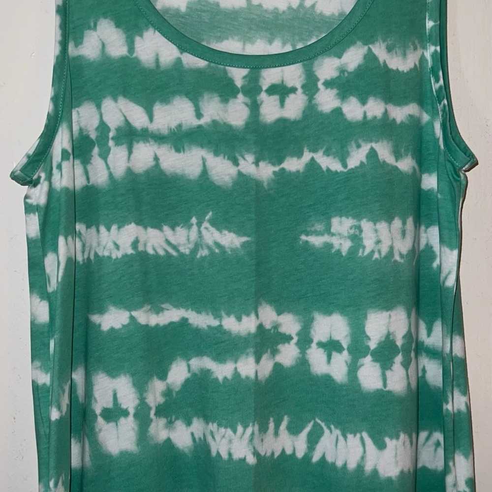 Jones New York Sport green and white tie-dye prin… - image 3