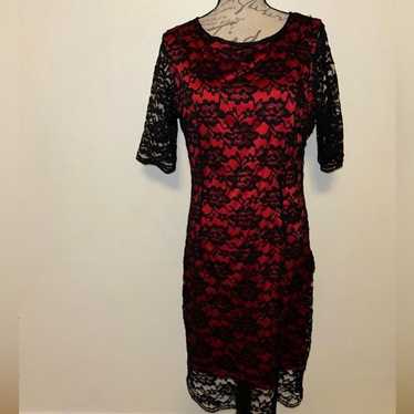 Liz Claiborne Black Lace Overlay Dress