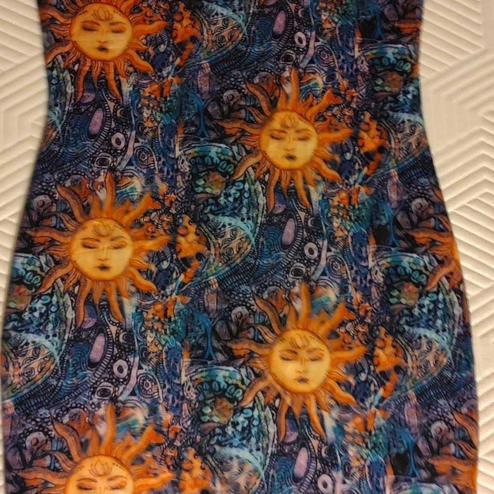 Bodycon sun and moon mini dress - image 2